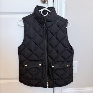 J. Crew Black Quilted Vest